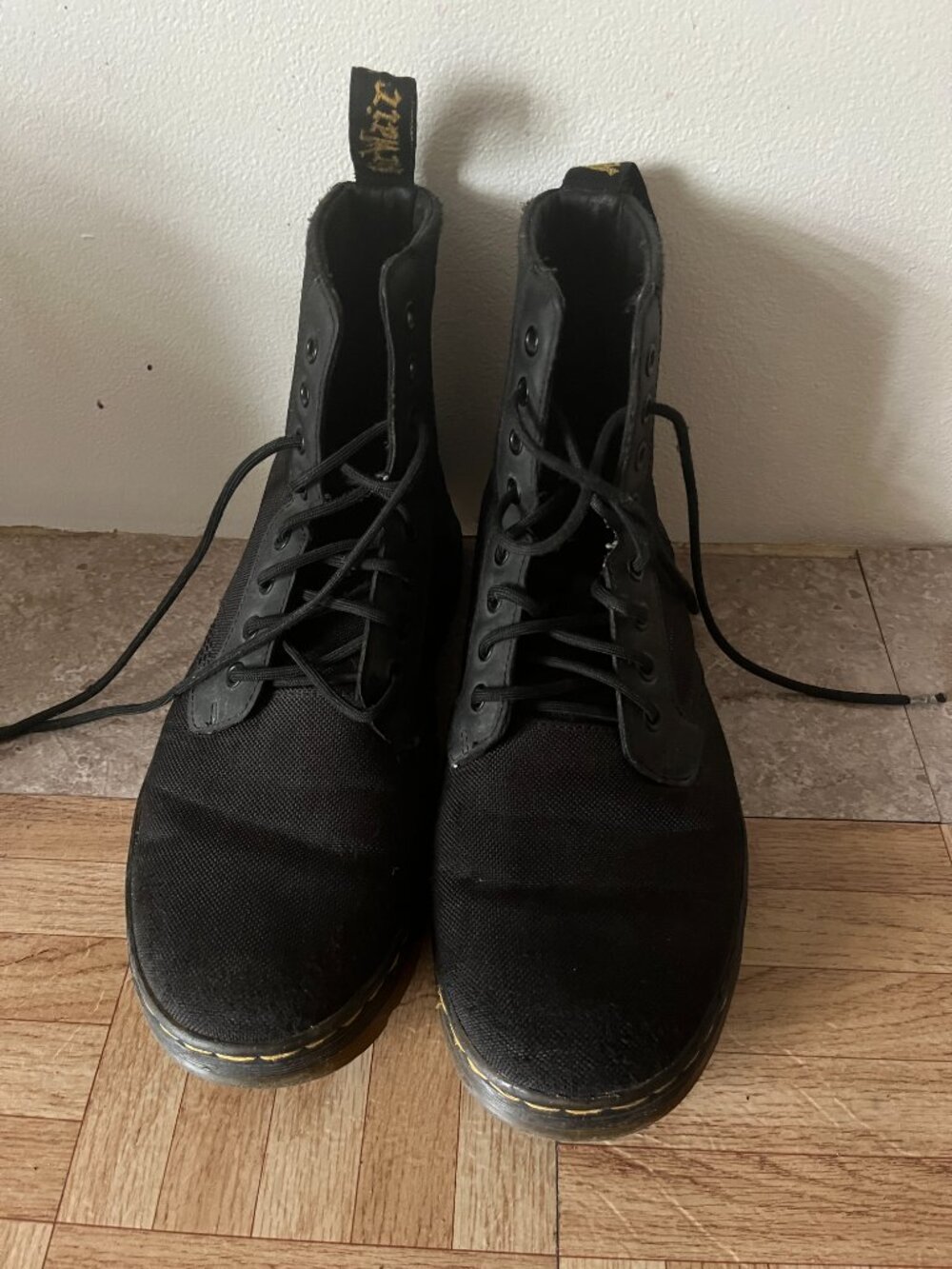 Dr. Marten's black boots for men size 9-8eye's Air Wair lace up to ankle..